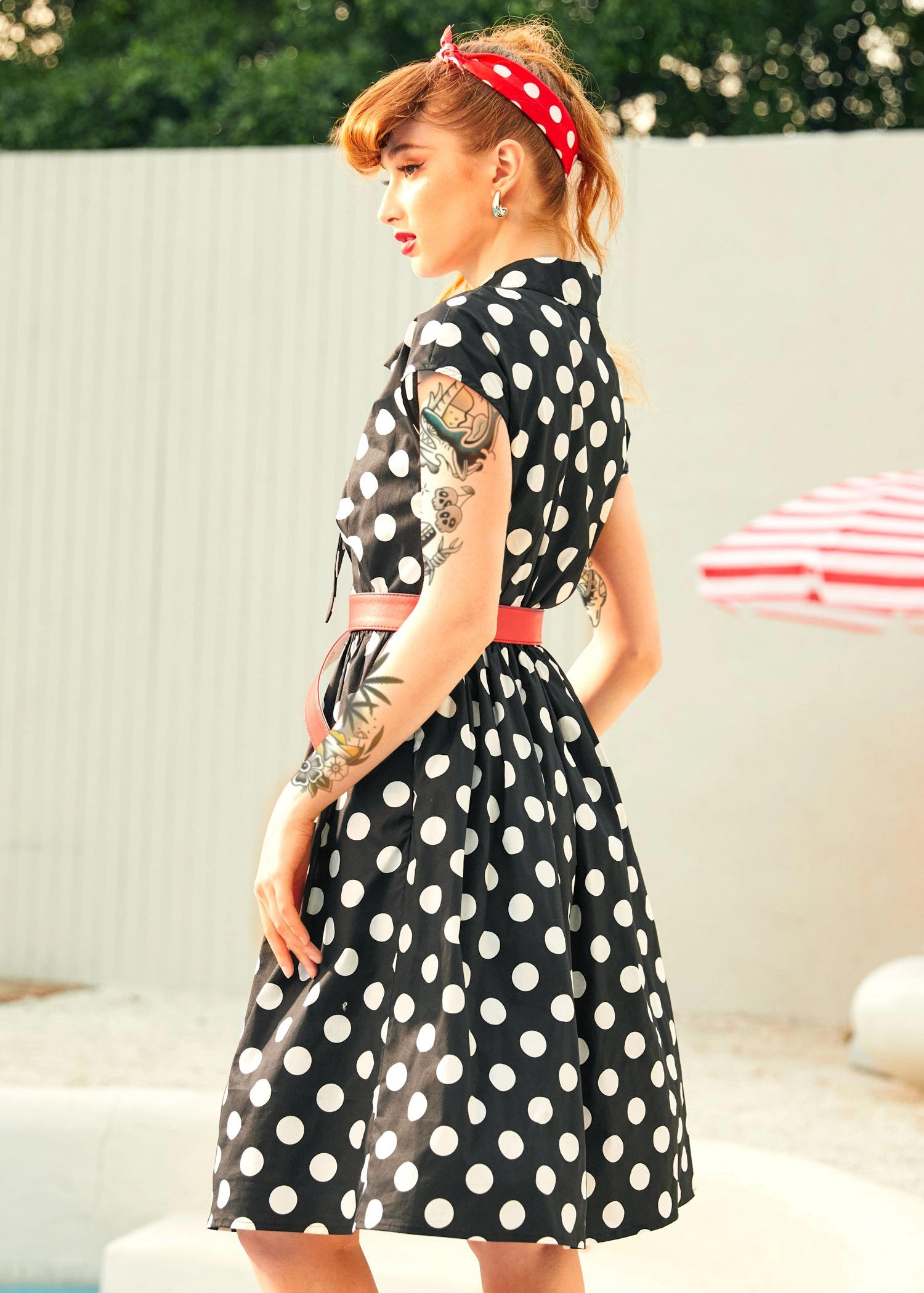 A Cult Classic Cap Cleeve Belted Dress