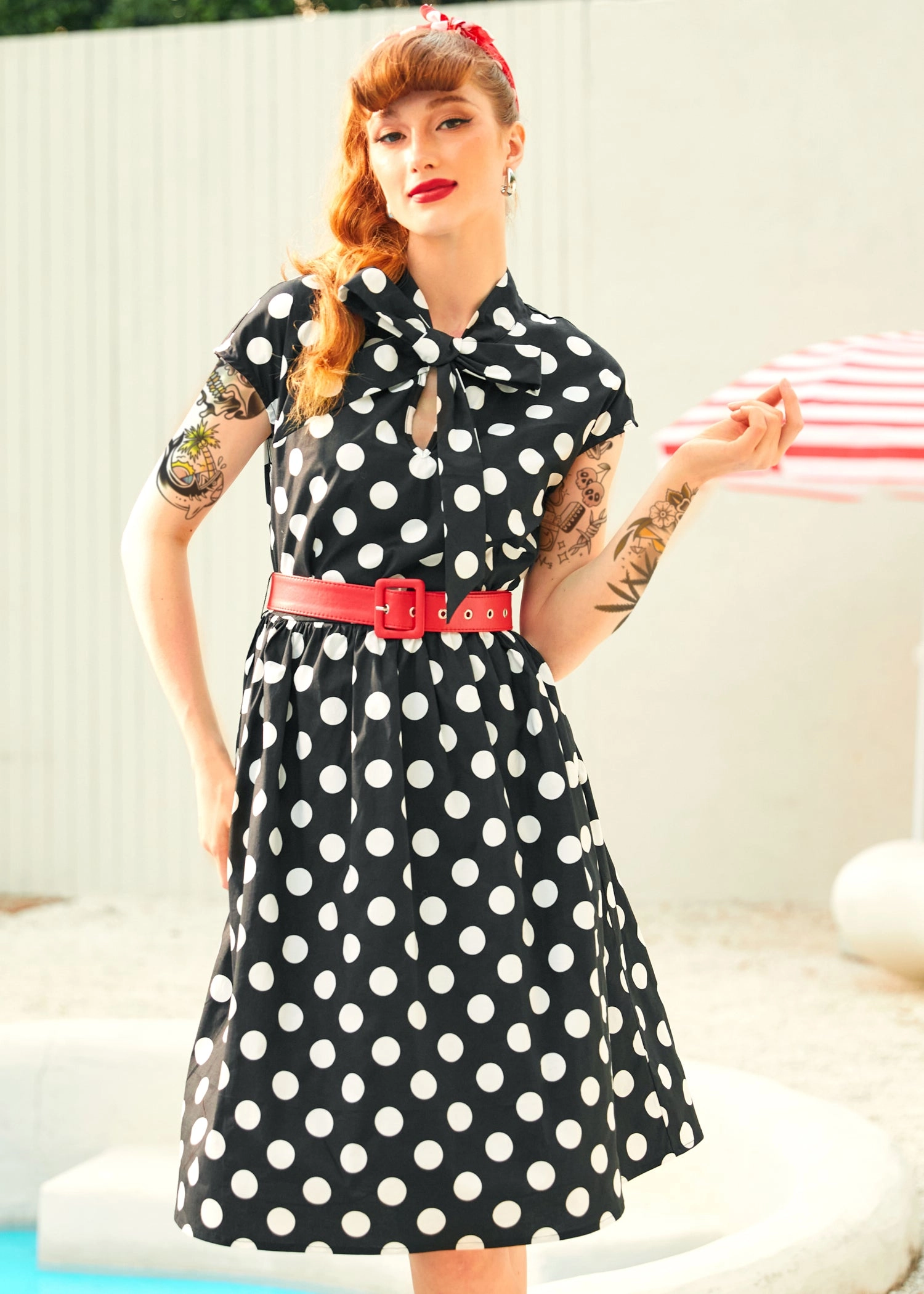 A Cult Classic Cap Cleeve Belted Dress