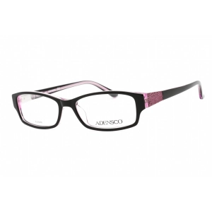 Adensco Women's Eyeglasses - Black Plum Rectangular Full Rim Frame | Jan 0JJT 00