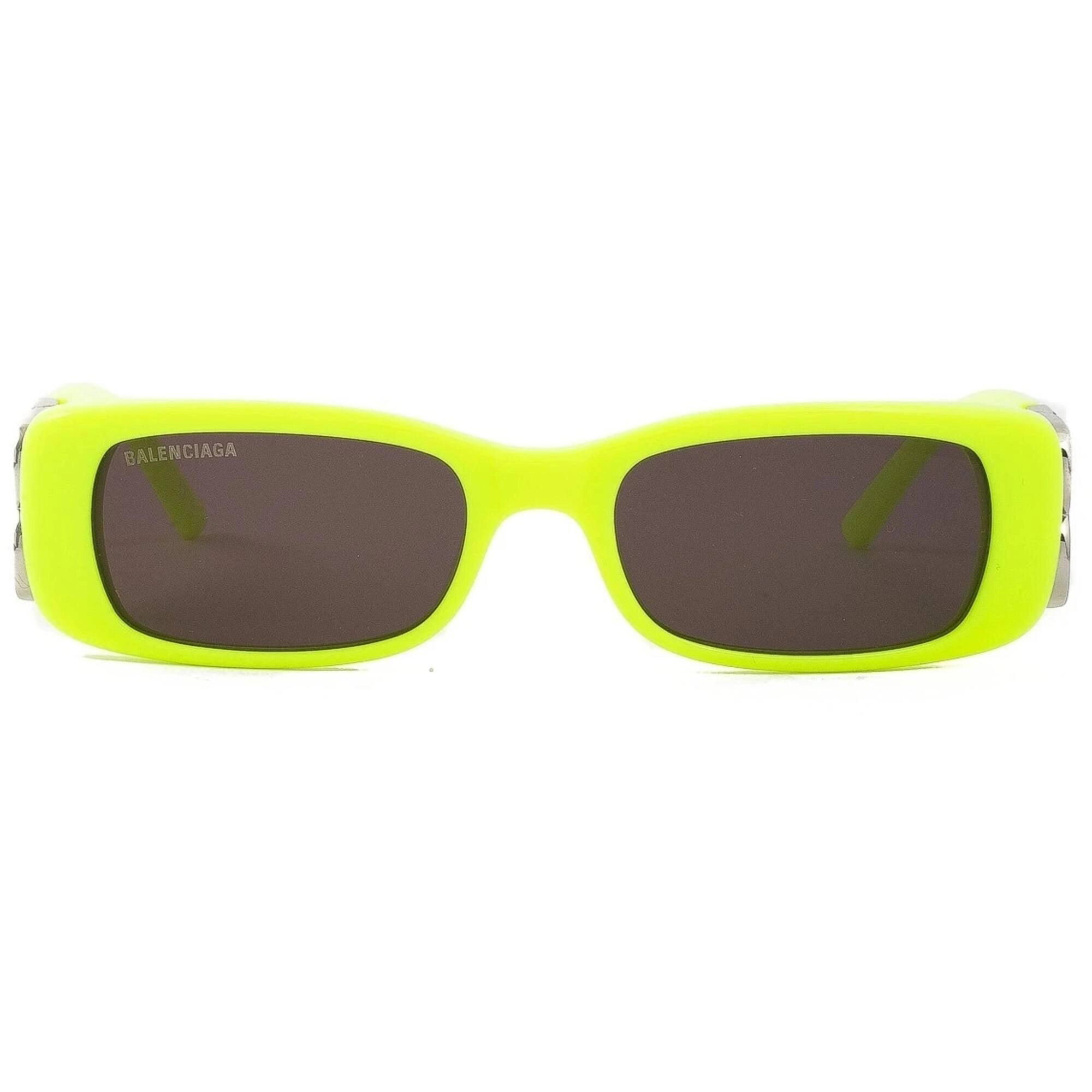 Balenciaga Women's Sunglasses - Yellow Butterfly Shape Frame Grey Lens | BB0096S 008