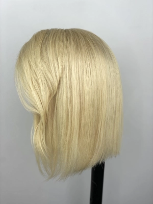 Blonde Straight Lace Front Human Hair Bob Wig