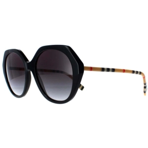 Burberry Women's Sunglasses - Black Geometric Frame Grey Gradient Lens | 4375 38538G