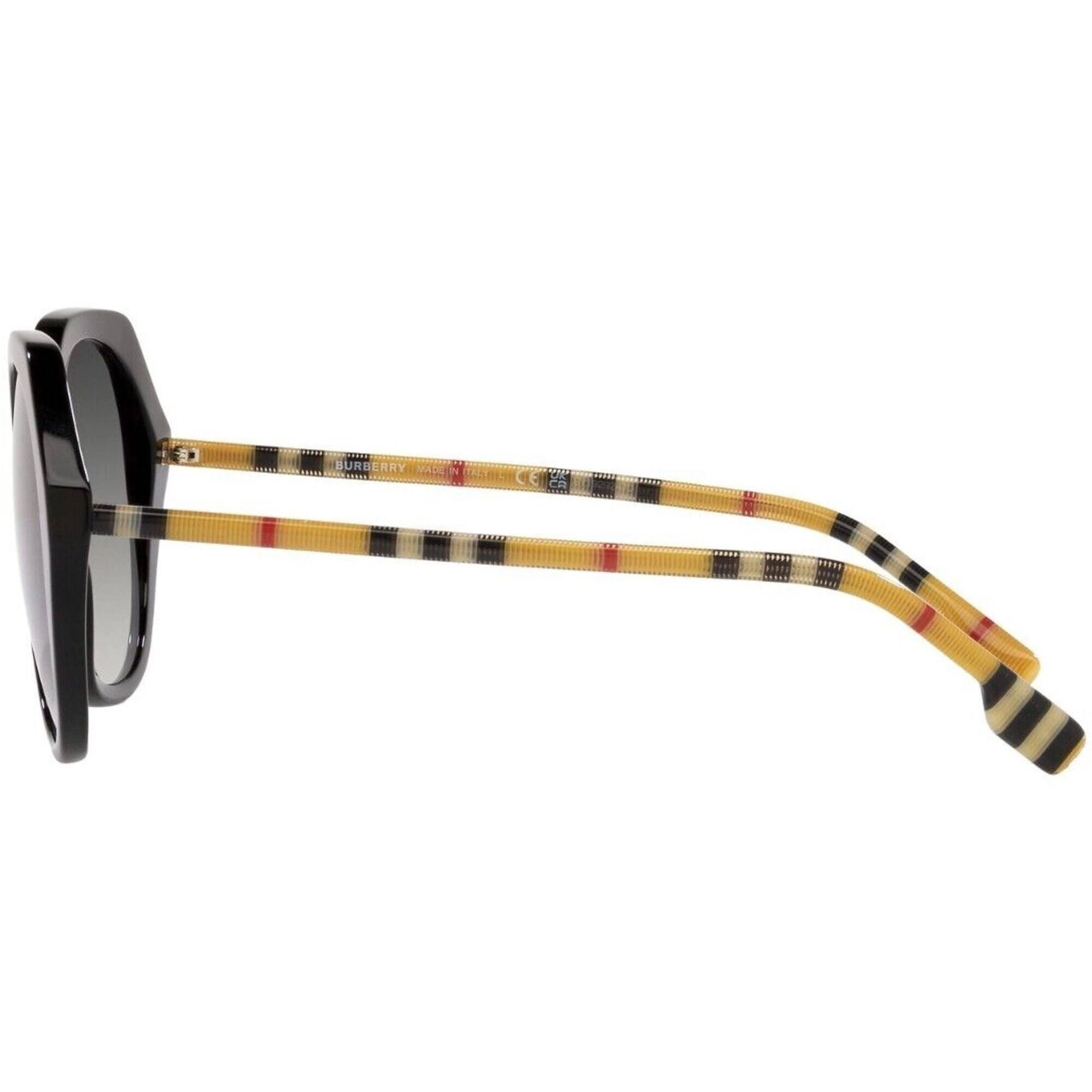 Burberry Women's Sunglasses - Black Geometric Frame Grey Gradient Lens | 4375 38538G