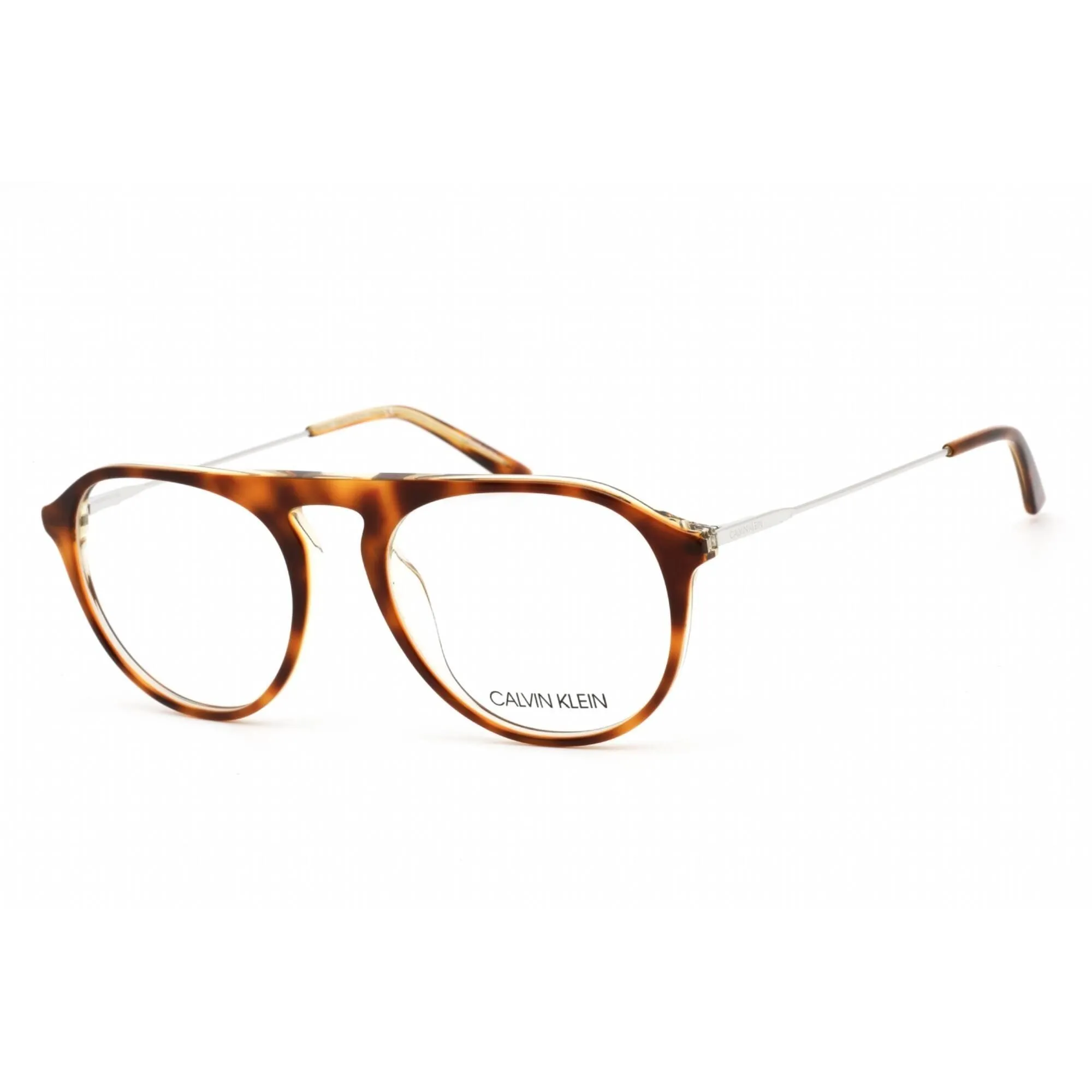 Calvin Klein Women's Eyeglasses - Tortoise/Crystal Yellow Round Frame | CK20703 241