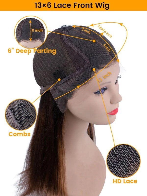 Chinalacewig Bob Style Virgin Malaysian Human Hair 13x4 Transparent Lace Front Wigs NCF108