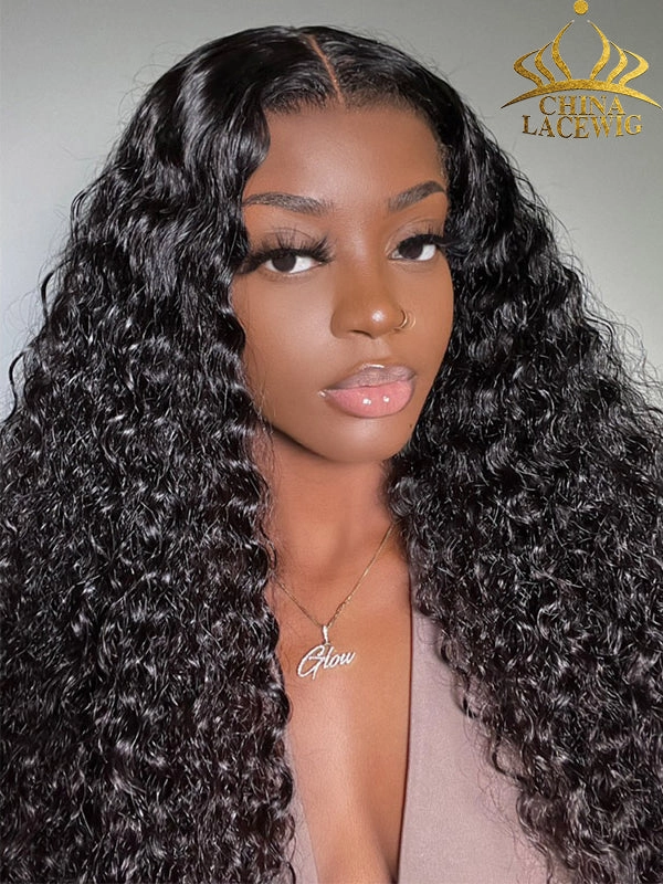 Chinalacewig Type 4C Hair Line Undetectable 360 HD Lace Wig Curly With Pre-plucked 4C Natural Hairline NEW003