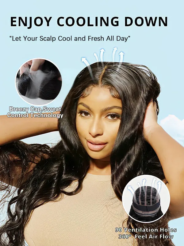 Chinalacewig Wear Go Pre Cut HD Lace 5*5 Closure  Curly Quick & Easy Glueless Wig With Breathable Cap Air Wig CS014