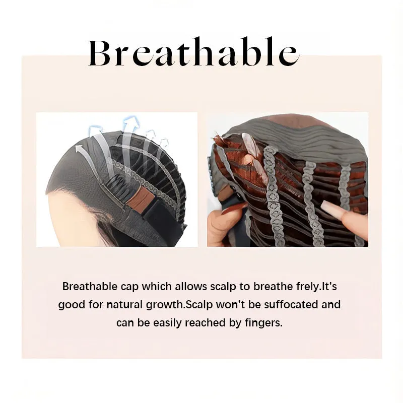 Chinalacewig Wear Go Pre Cut HD Lace 5*5 Closure  Curly Quick & Easy Glueless Wig With Breathable Cap Air Wig CS014