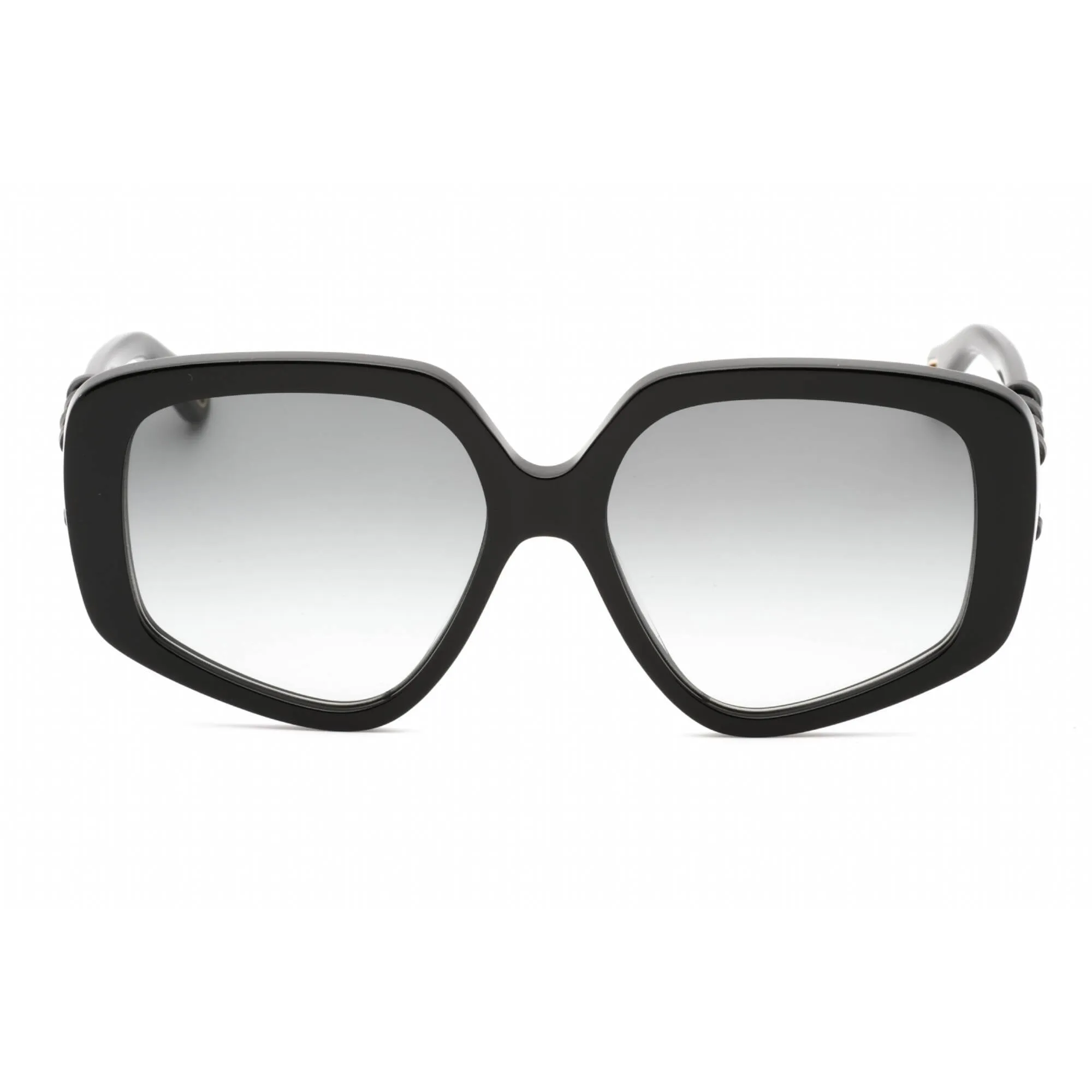 Chloe Women's Sunglasses - Black Geometric Full Rim Plastic Frame | CH0210S 001