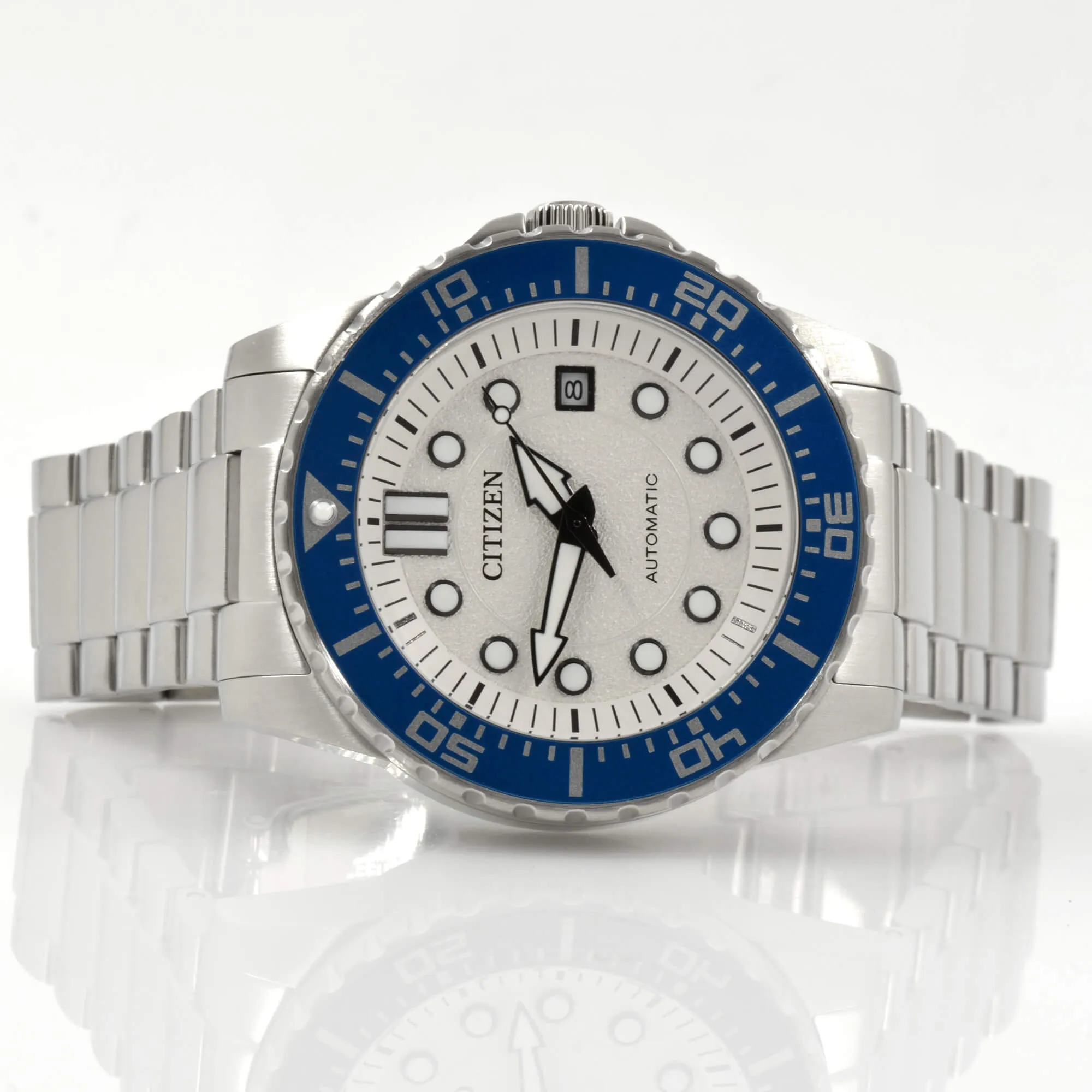 Citizen Men's Watch - Urban Mechanical White Dial Silver Tone Bracelet | NJ0171-81A