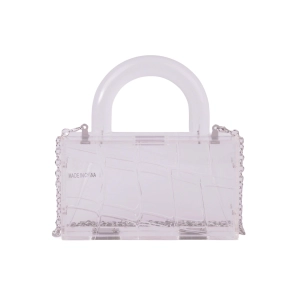 Clear Croc Clutch