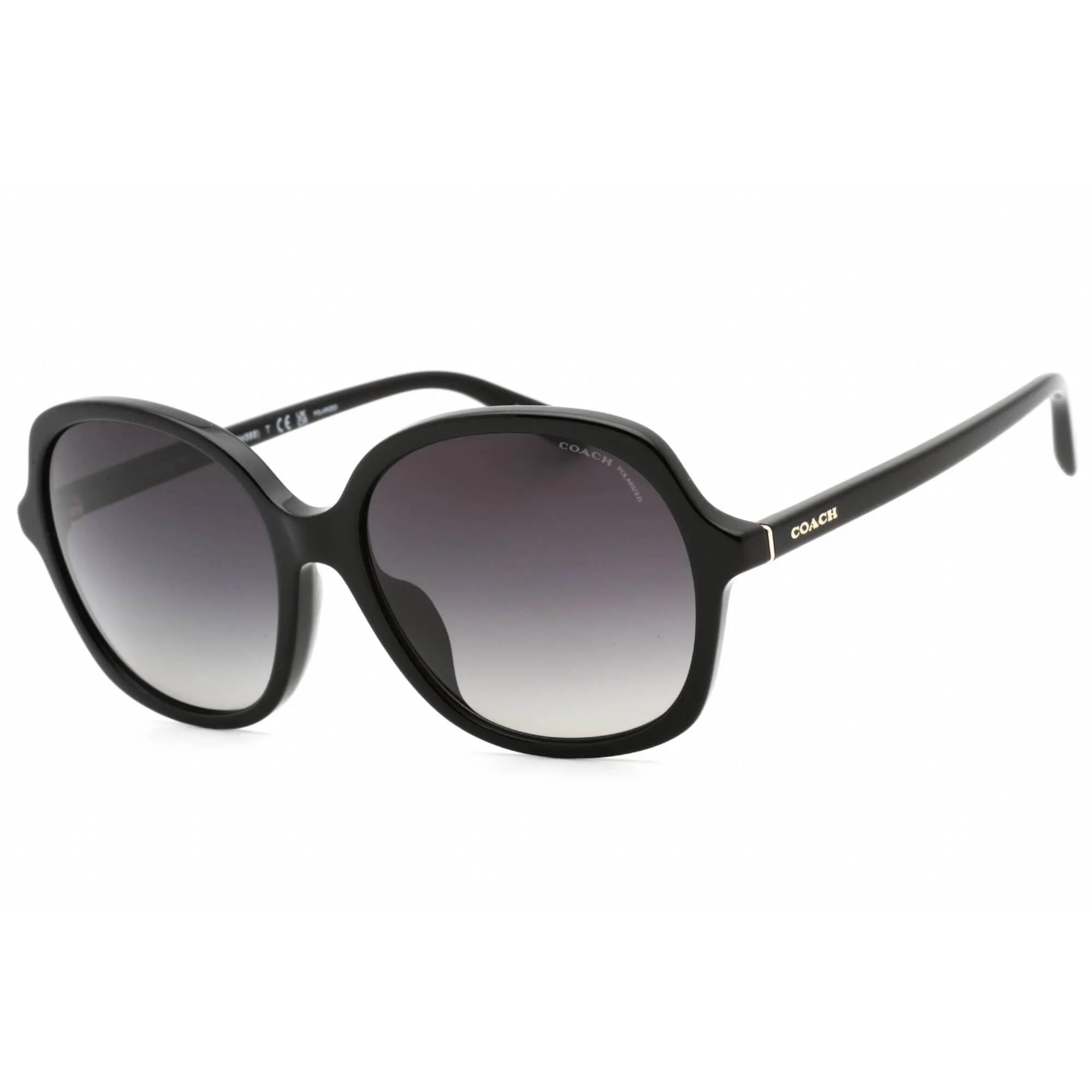 Coach Women's Sunglasses - Black Plastic Full Rim Round Shape Frame | 0HC8360U 5002T3