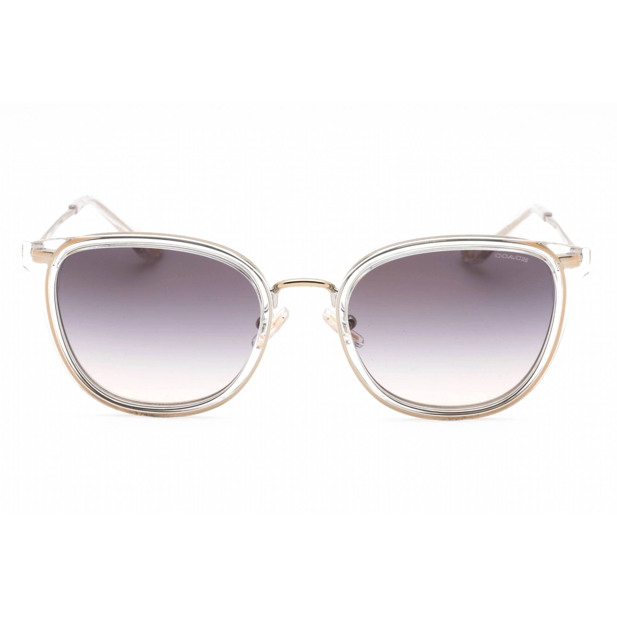 Coach Women's Sunglasses - Grey Clear Square Full Rim Metal Frame | 0HC7135 511136
