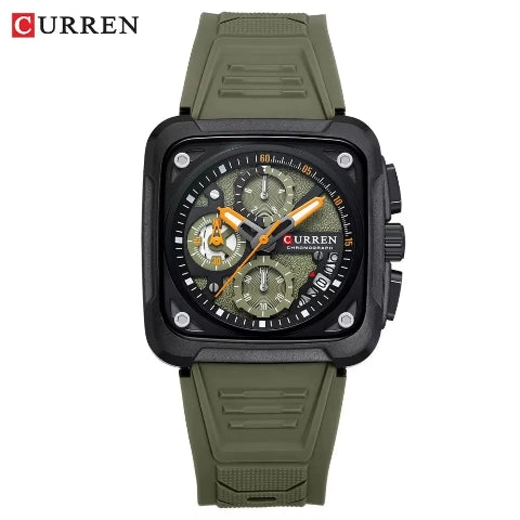 Curren Luxury Silicone Strap Men's Watch (Dial 4.2cm) - CUR228