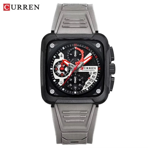 Curren Luxury Silicone Strap Men's Watch (Dial 4.2cm) - CUR228