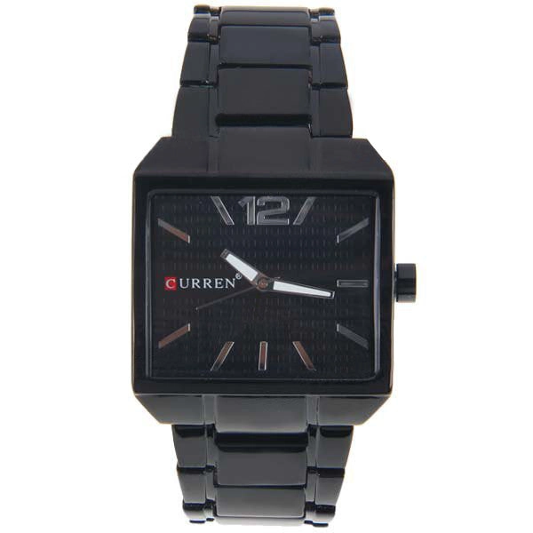 Curren Men's Black Stainless Steel Watch (Black 4cm Dial) - CUR005