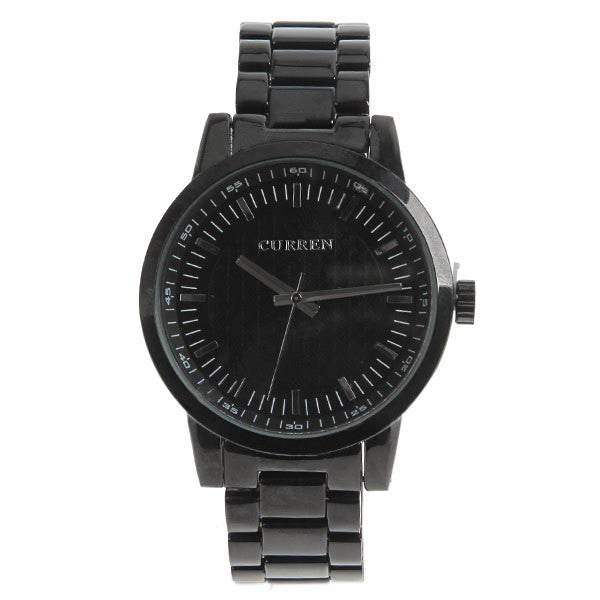 Curren Men's Watch with Black Steel Band (Black 4.7cm Dial) - CUR003