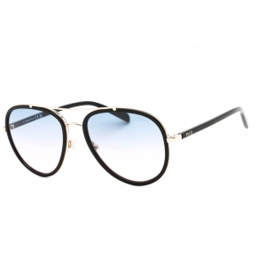 Emilio Pucci Women's Sunglasses - Black/Gold Metal Aviator Shape Frame | EP0185 05W