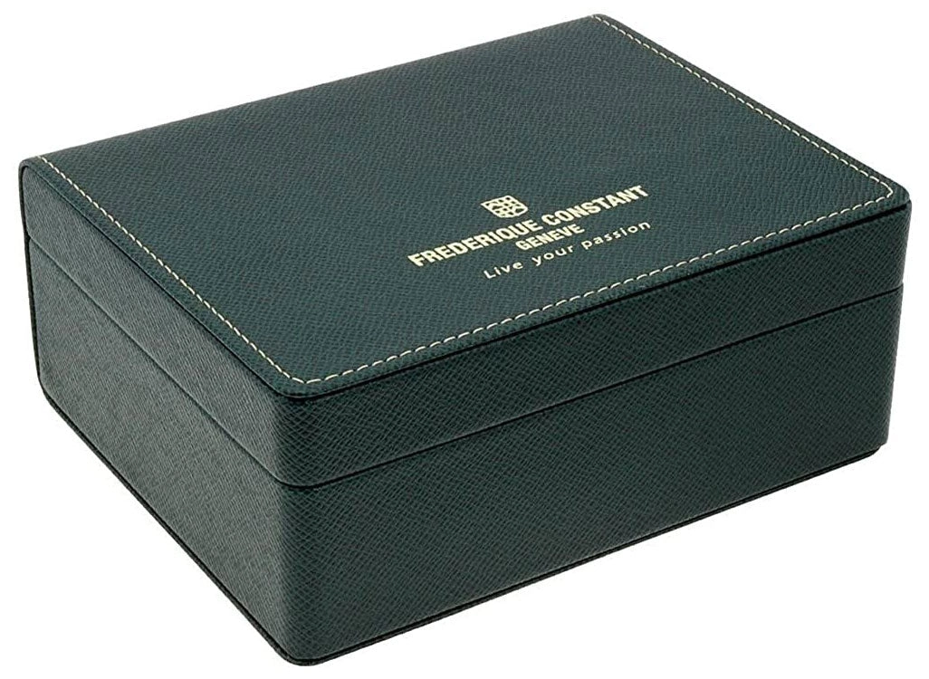 Frederique Constant Classics Heart Beat Moonphase Automatic Silver Dial Black Leather Strap Mens Watch FC-335MC4P6