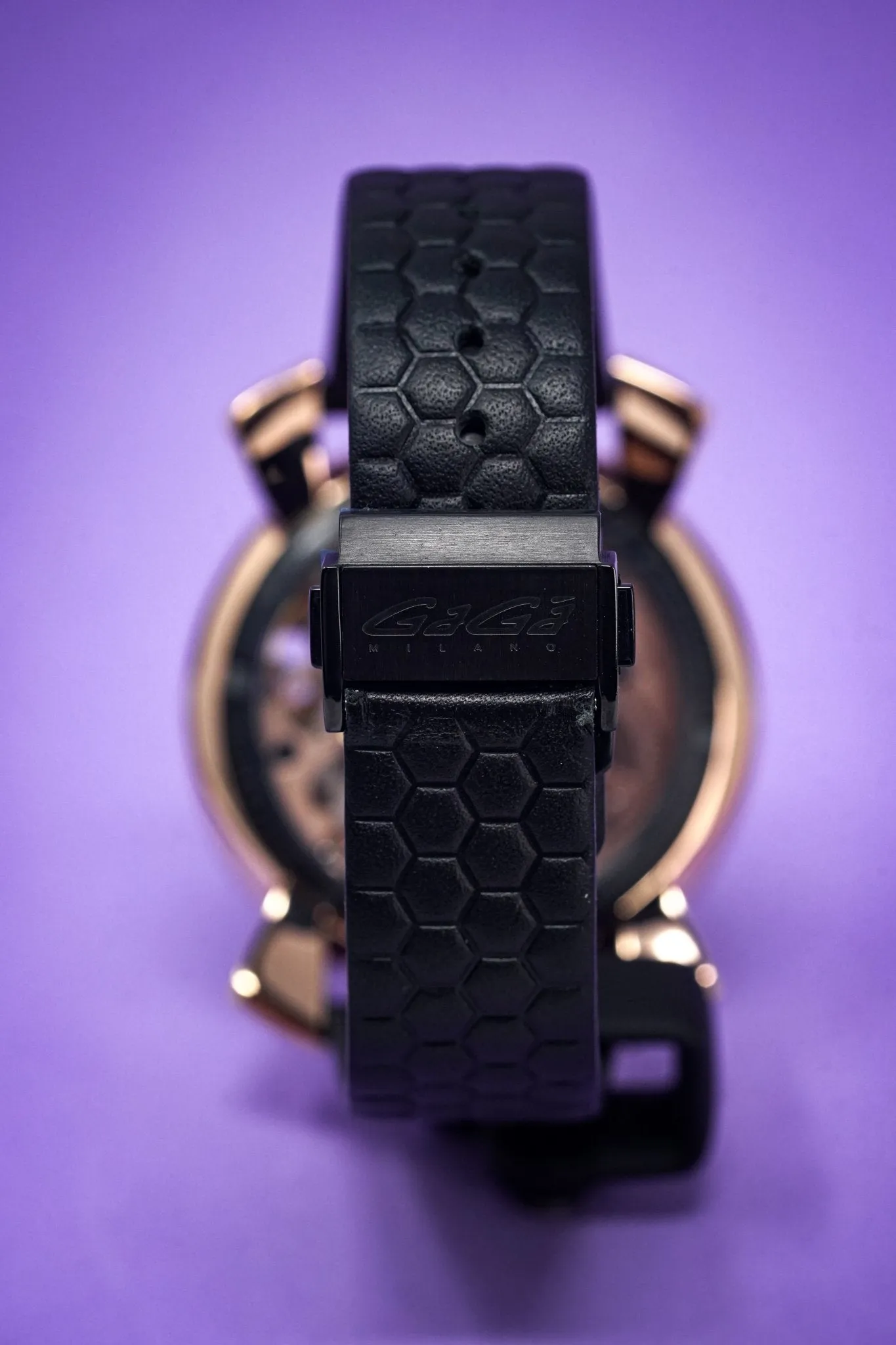 Gaga Milano Watch Neymar Jr. Skeleton Rose Gold Carbon Limited Edition