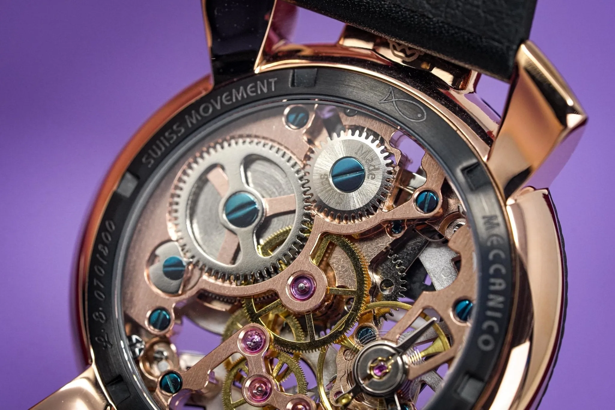 Gaga Milano Watch Neymar Jr. Skeleton Rose Gold Carbon Limited Edition