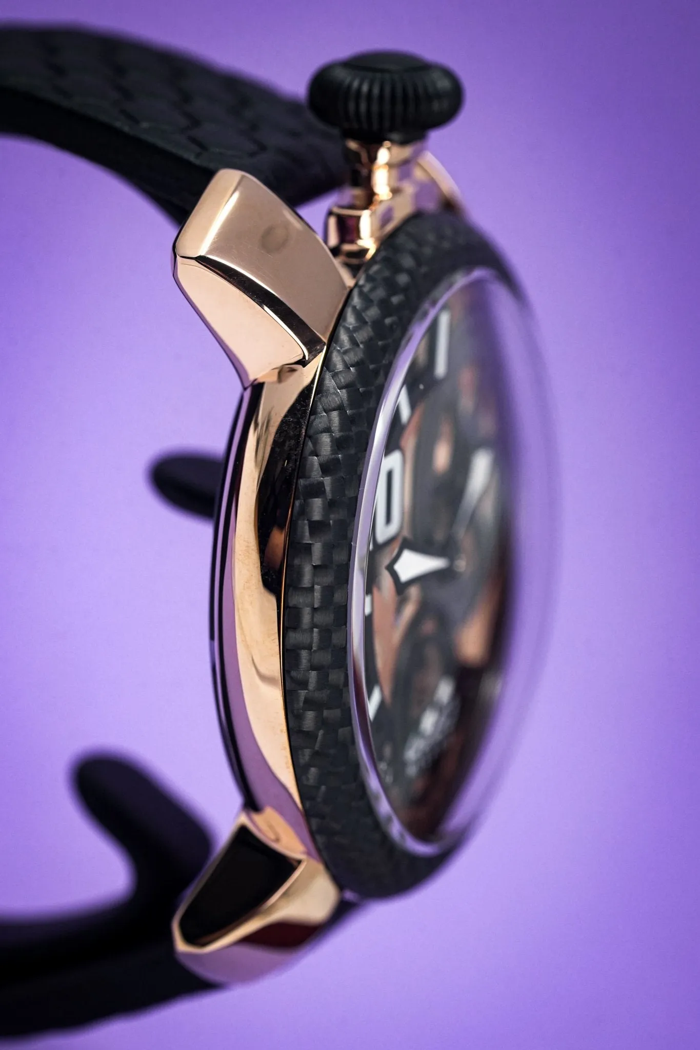 Gaga Milano Watch Neymar Jr. Skeleton Rose Gold Carbon Limited Edition