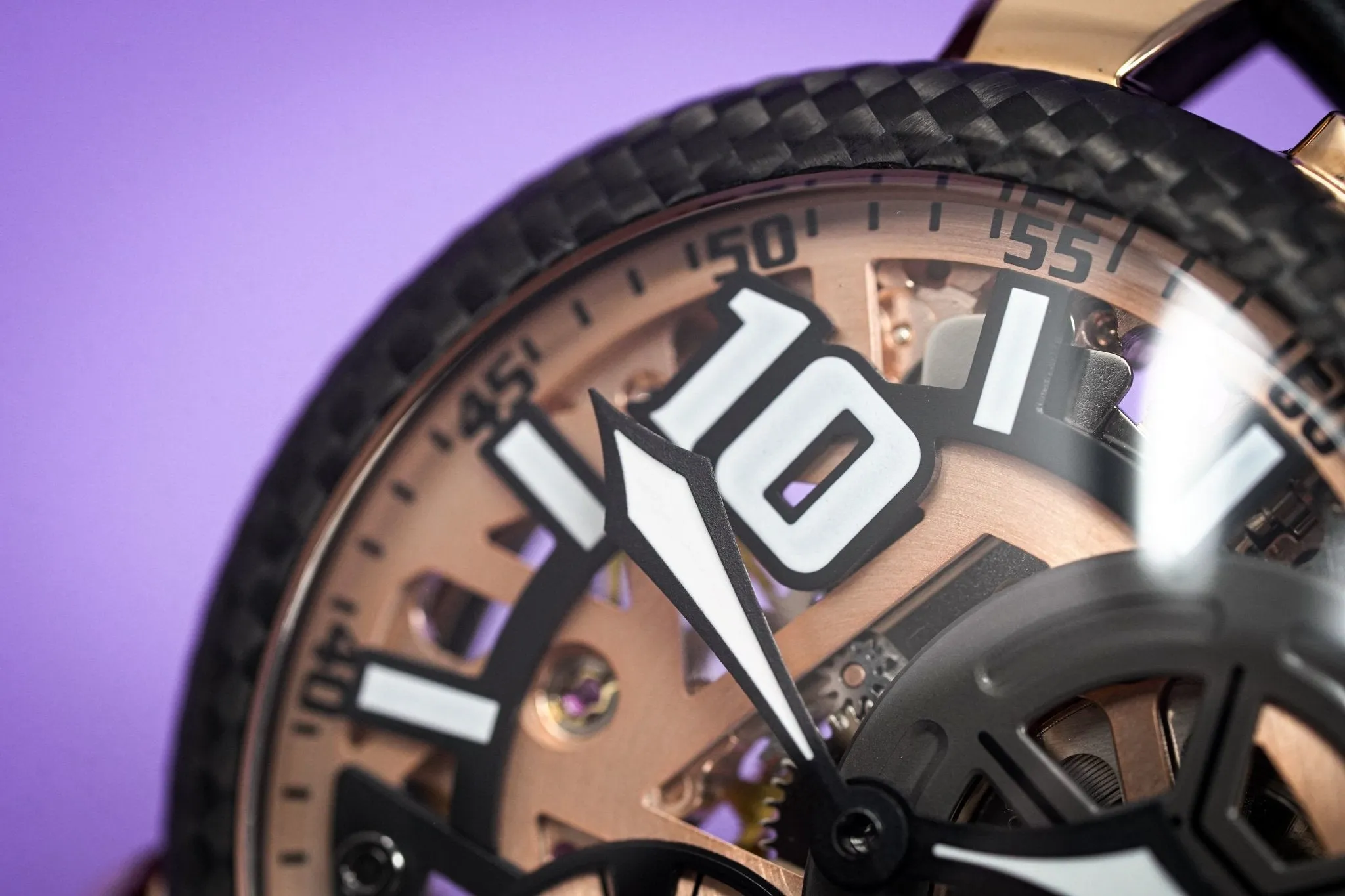 Gaga Milano Watch Neymar Jr. Skeleton Rose Gold Carbon Limited Edition