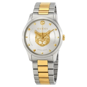 Gucci Timeless Silver Dial Two-tone Unisex Watch YA1264074