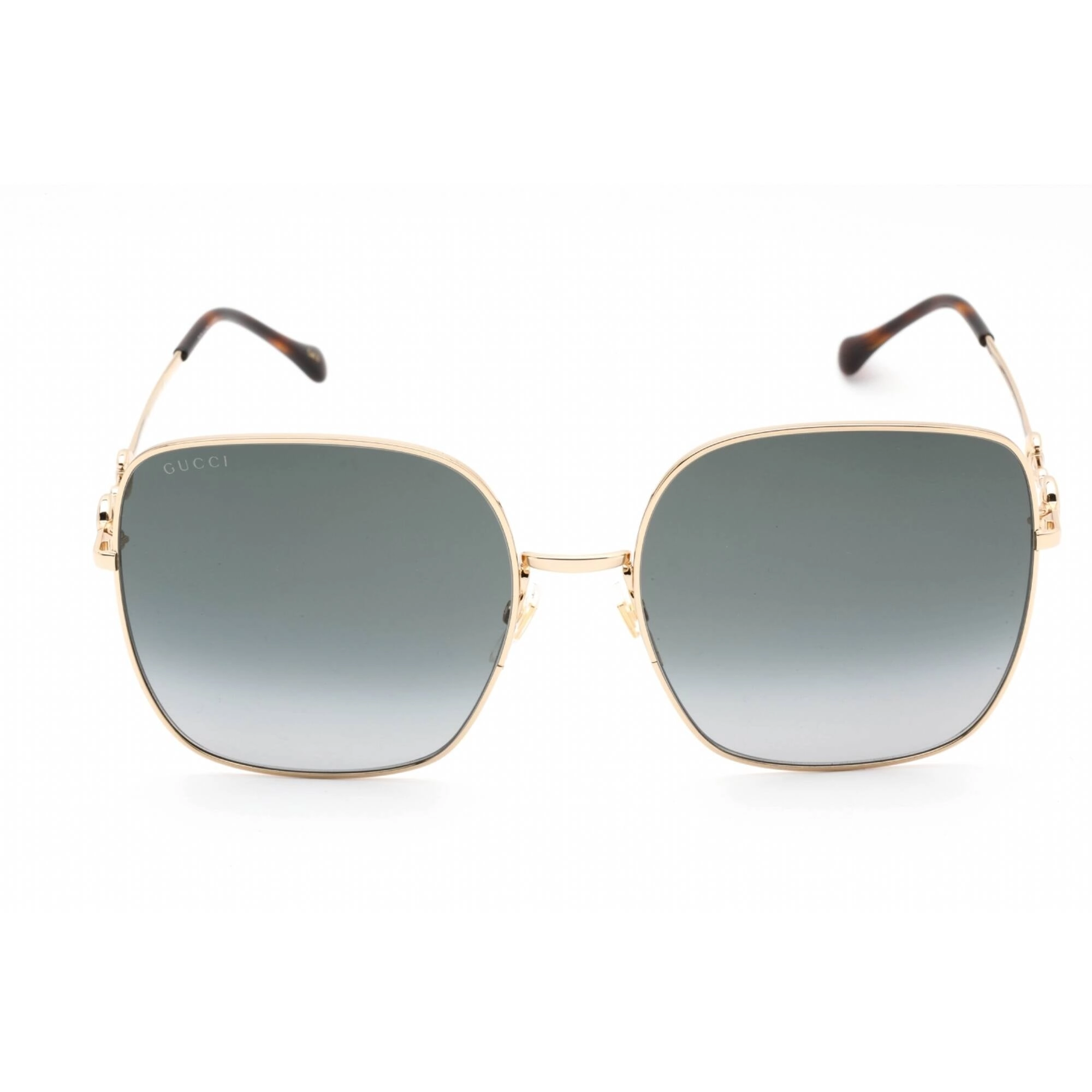 Gucci Women's Sunglasses - Gold Square Metal Full Rim Frame Grey Lens | GG0879S 001