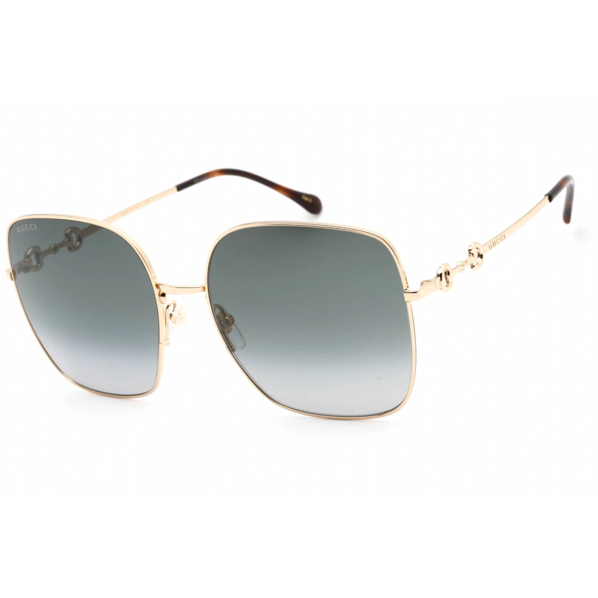 Gucci Women's Sunglasses - Gold Square Metal Full Rim Frame Grey Lens | GG0879S 001