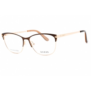 Guess Women's Eyeglasses - Matte Dark Brown Full Rim Rectangular Frame | GU2755 049