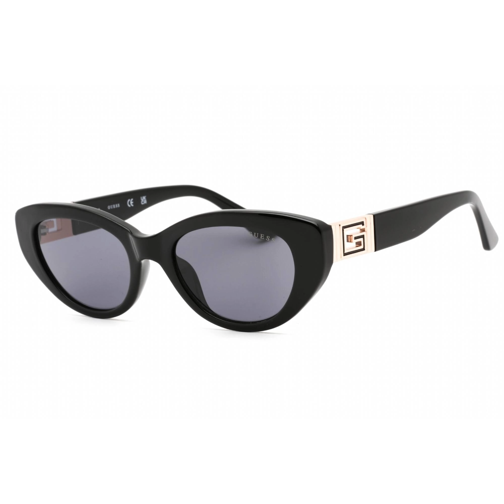 Guess Women's Sunglasses - Full Rim Shiny Black Plastic Oval Shape Frame | GU7849 01A