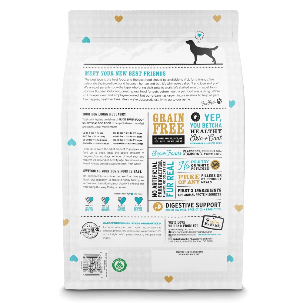 I and Love and You Grain Free Nude Super Food Simply Sea Dry Dog Food
