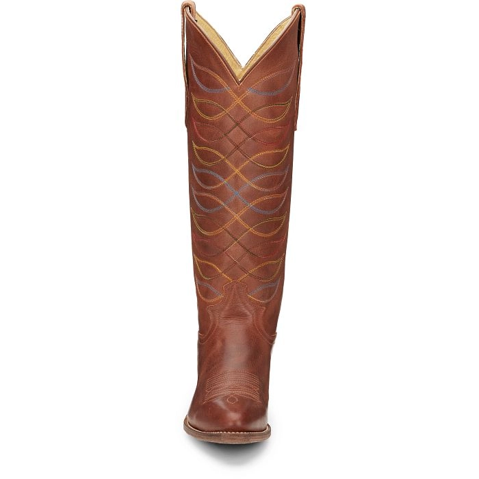 Justin Ladies VN4461 Whitley Cowboy Boots in Rust