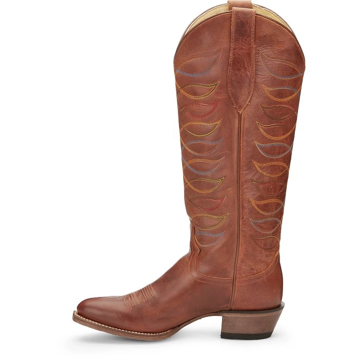 Justin Ladies VN4461 Whitley Cowboy Boots in Rust