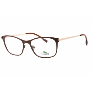 Lacoste Women's Eyeglasses - Full Rim Brown/Rose Gold Rectangular Frame | L2276 210