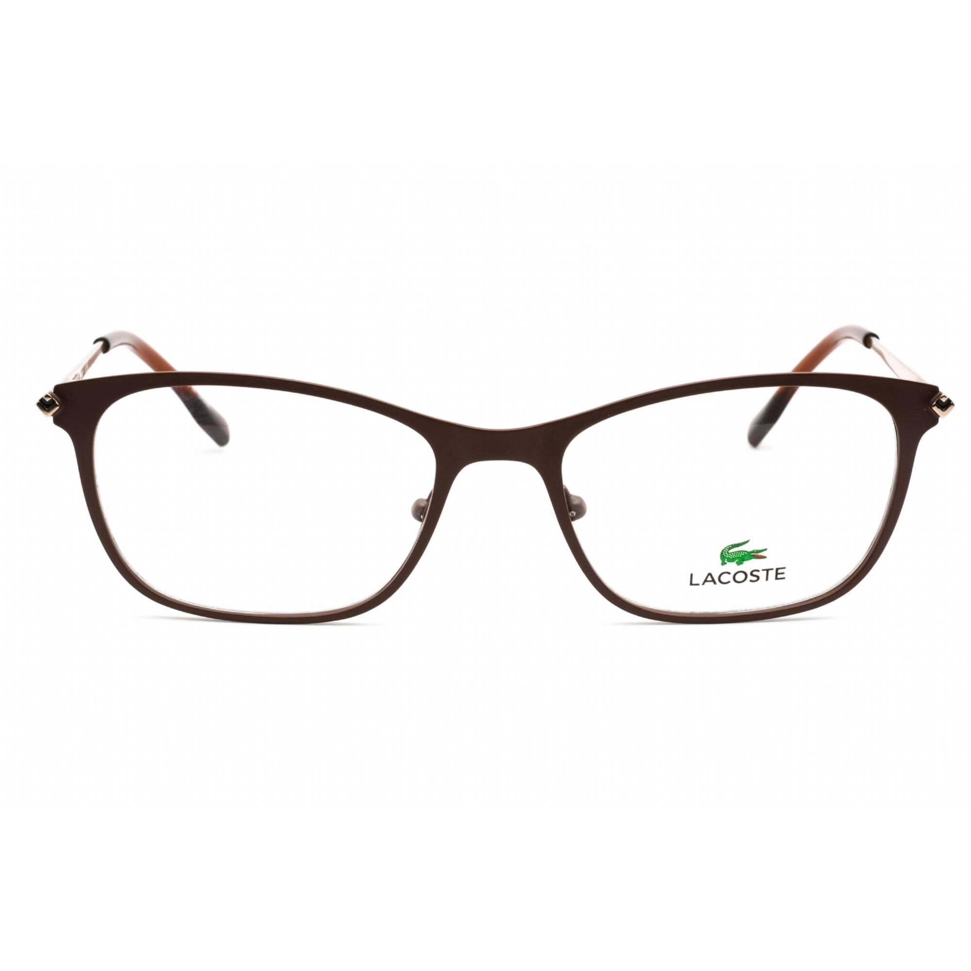 Lacoste Women's Eyeglasses - Full Rim Brown/Rose Gold Rectangular Frame | L2276 210