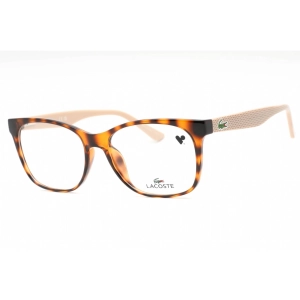 Lacoste Women's Eyeglasses - Havana Plastic Rectangular Full Rim Frame | L2767 214