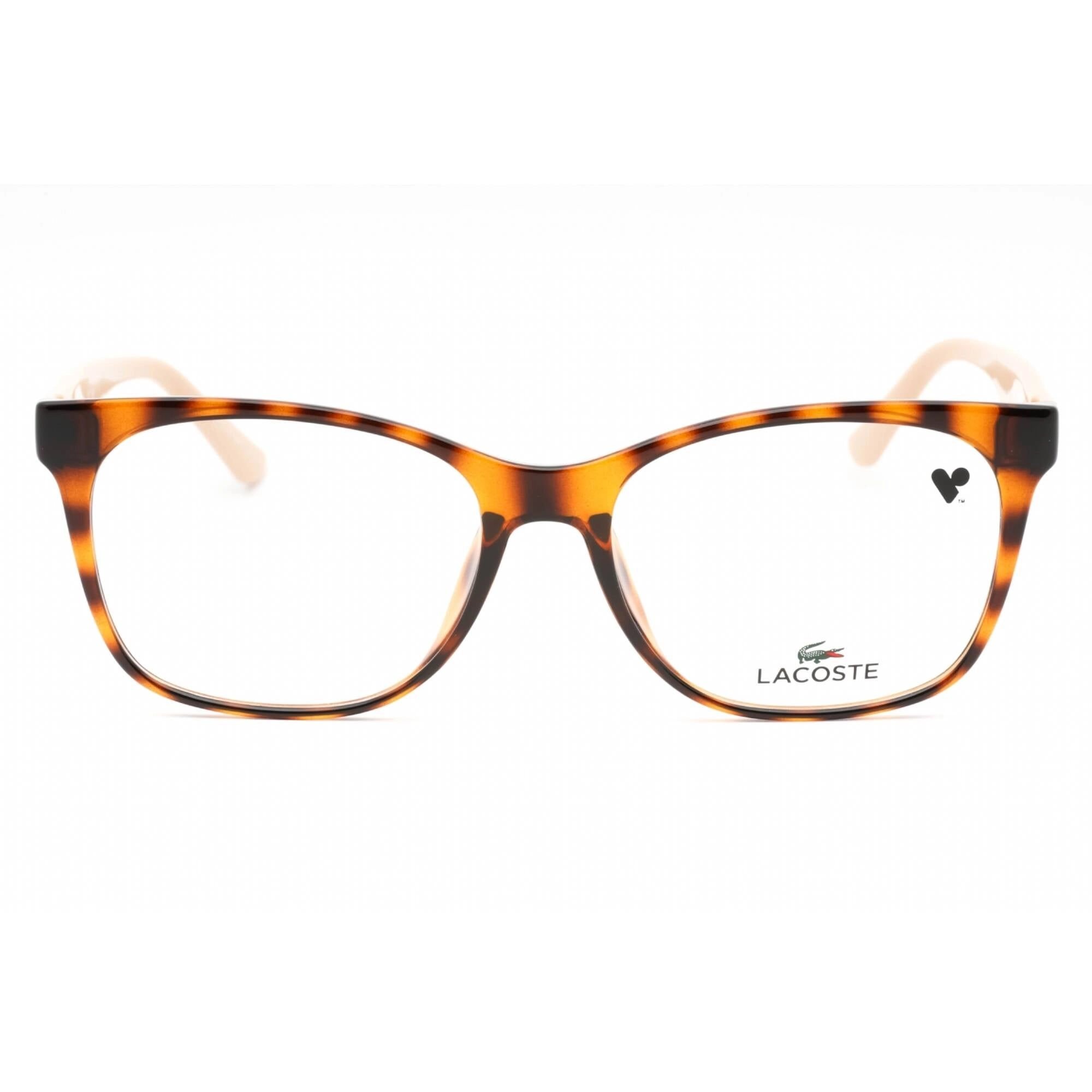 Lacoste Women's Eyeglasses - Havana Plastic Rectangular Full Rim Frame | L2767 214