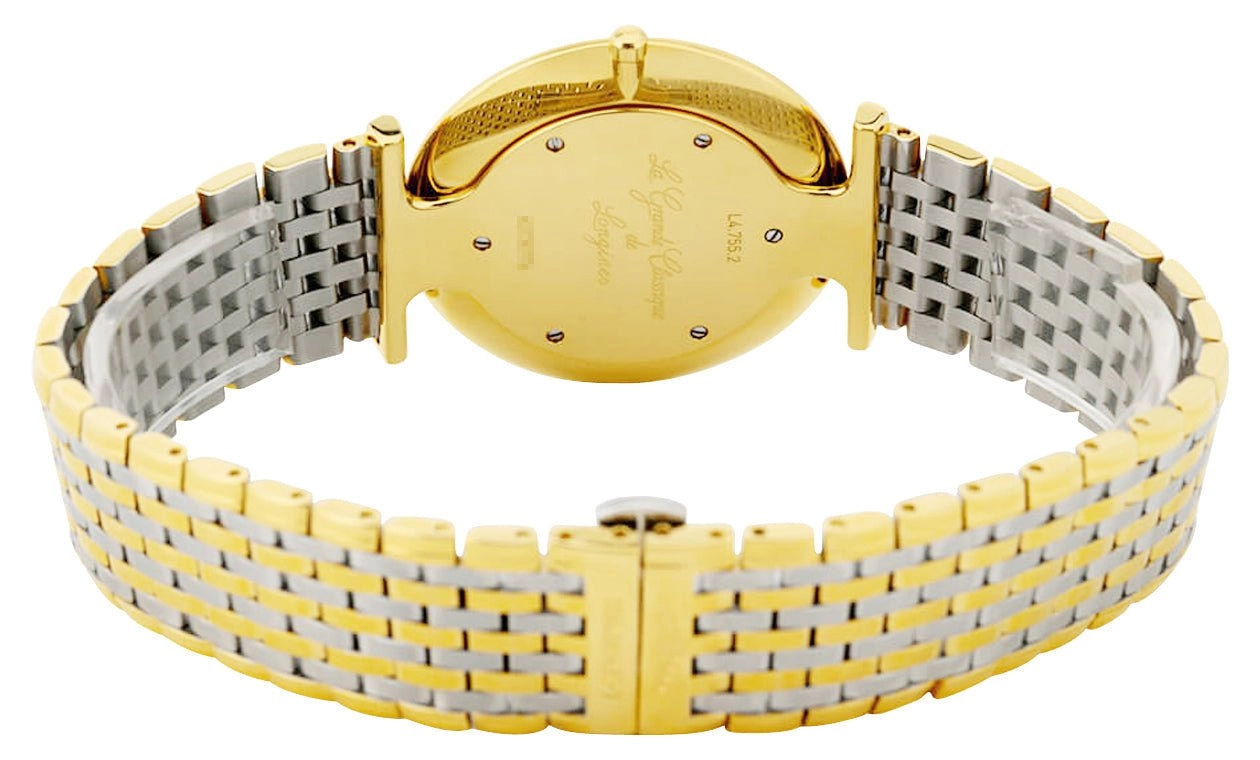 Longines La Grande Classique Yellow Gold PVD and Stainless Steel Gold-Tone Dial Quartz Unisex Watch L4.755.2.32.7
