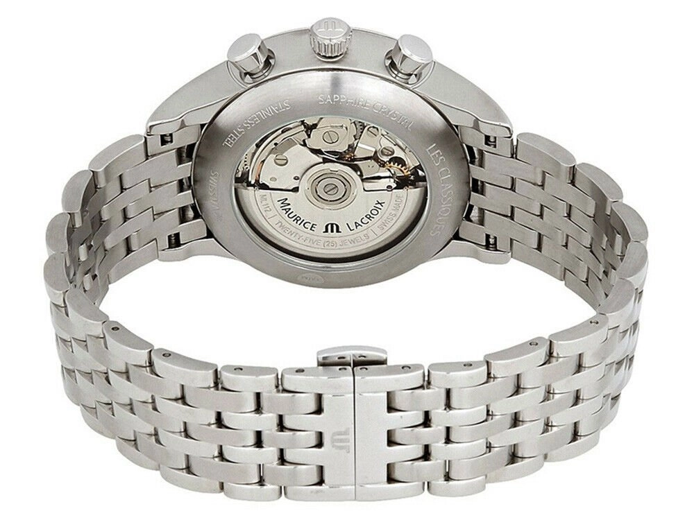 Maurice Lacroix Les Classiques Automatic Chronograph Mens Watch Silver Dial Date LC6158-SS002-130-1