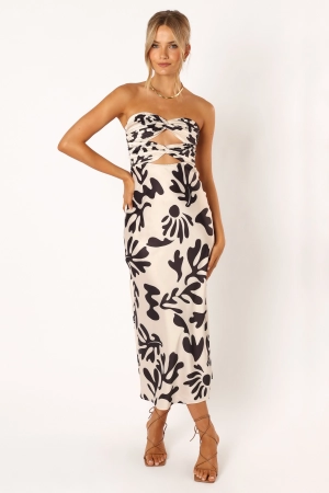 Melany Midi Dress - Black