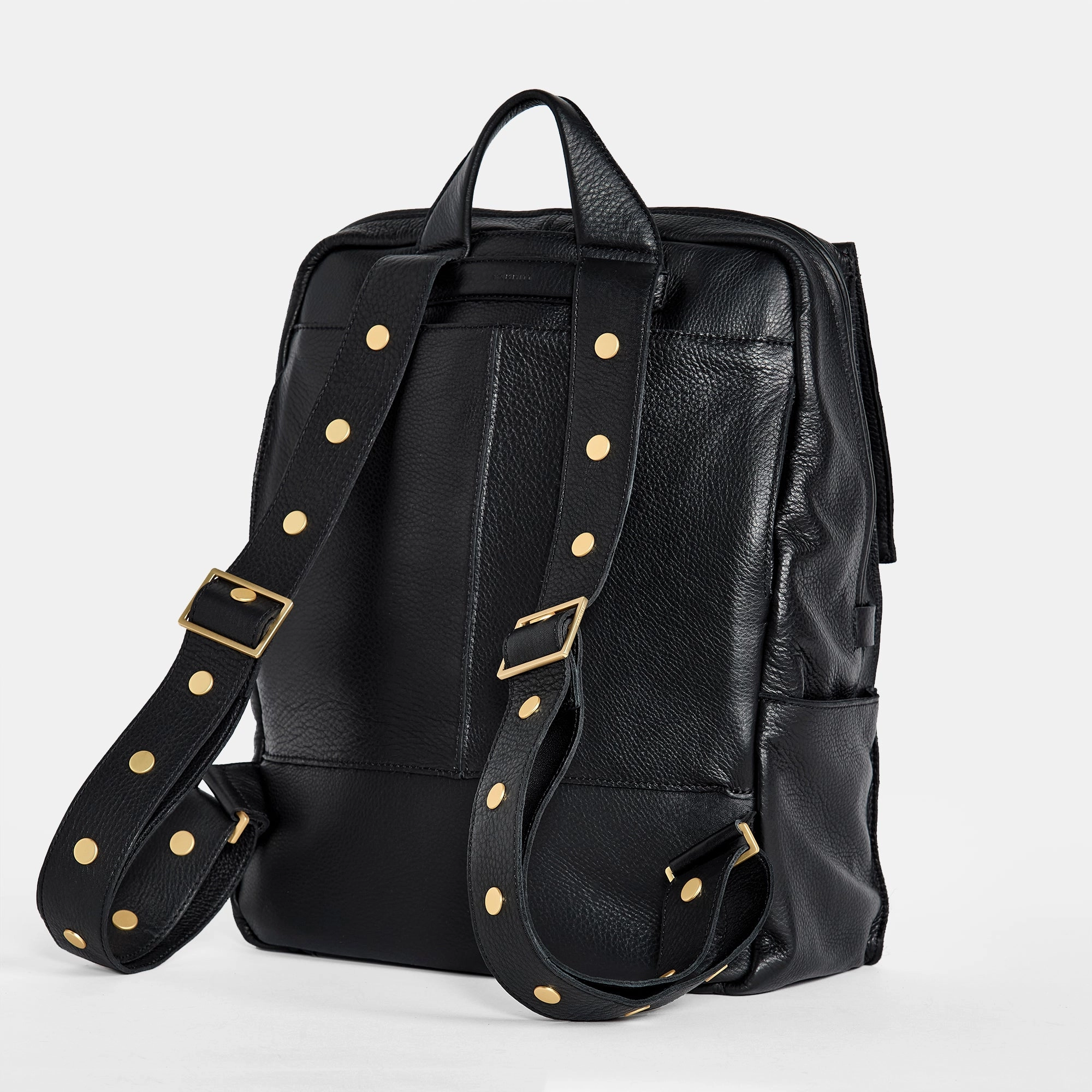 Montana Backpack | Black/Brushed Gold Red Zip | XL