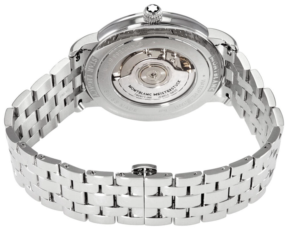 Montblanc Star Legacy Automatic Stainless Steel Silver Dial Date Mens Watch 117324