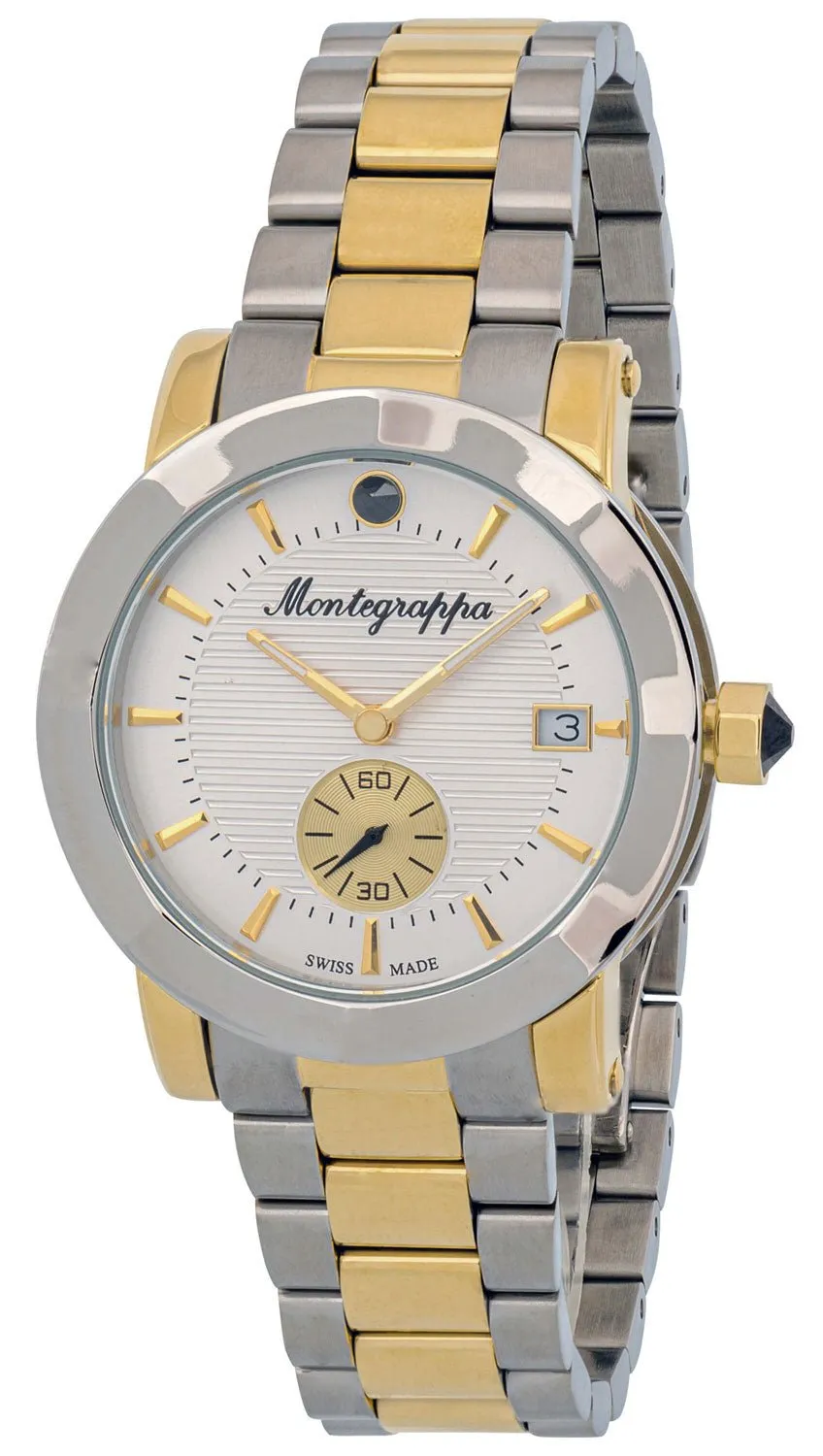 Montegrappa Nerouno White Dial Date Two Tone Stainless Steel Quartz Women's Watch IDLNWA18_Y