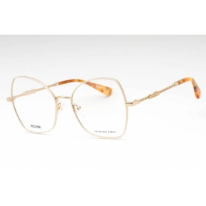 Moschino Women's Eyeglasses - Ivory Gold Metal Butterfly Full Rim Frame | MOS600 IJS