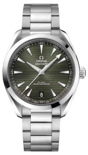 Omega Seamaster Aqua Terra Automatic Chronometer Stainless Steel Green Dial Date Mens Watch 220.10.41.21.10.001