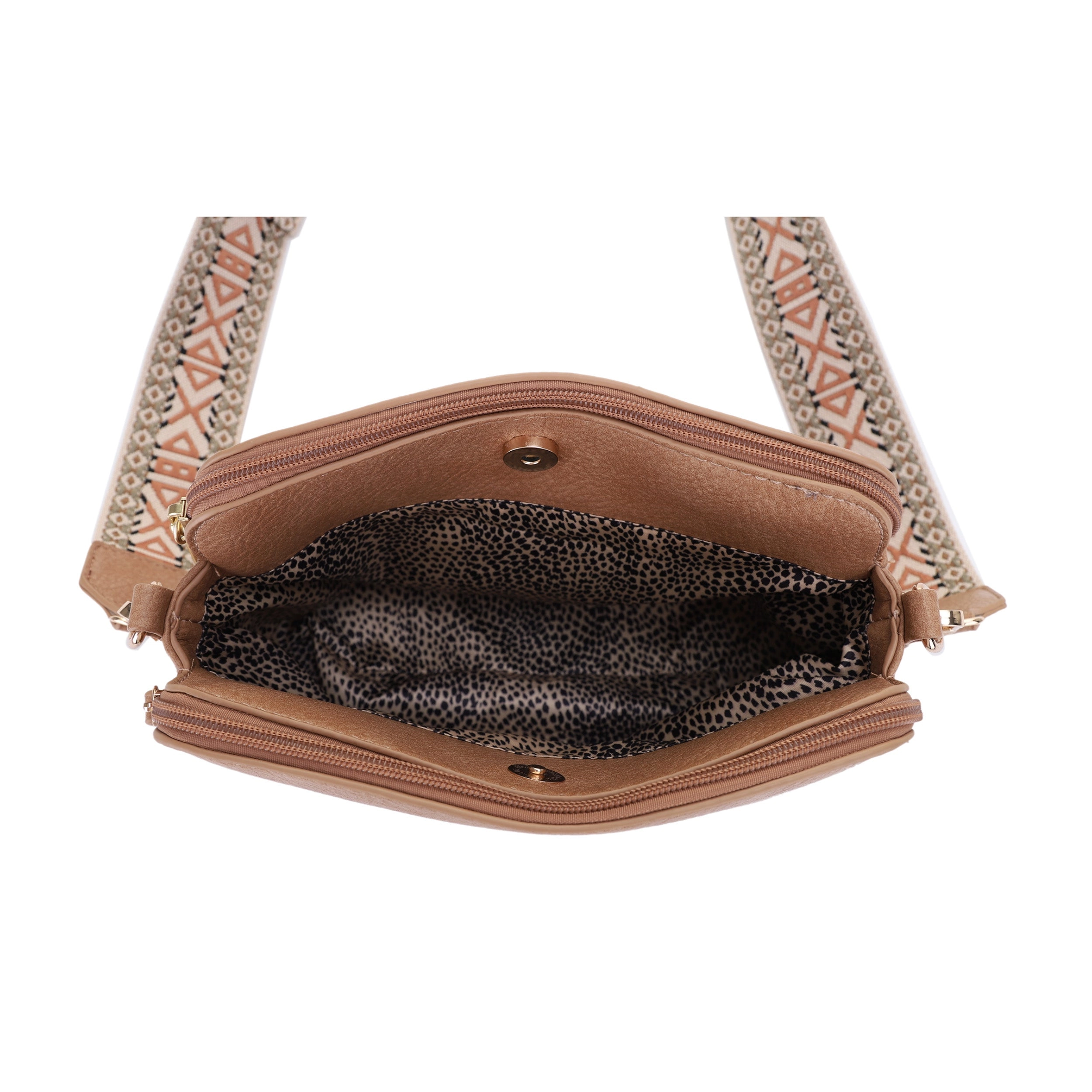 Rebecca Triple Compartment Lock and Key Concealed Carry Crossbody