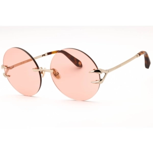 Roberto Cavalli Women's Sunglasses - Light Gold Metal Round Full Rim | SRC006 594F