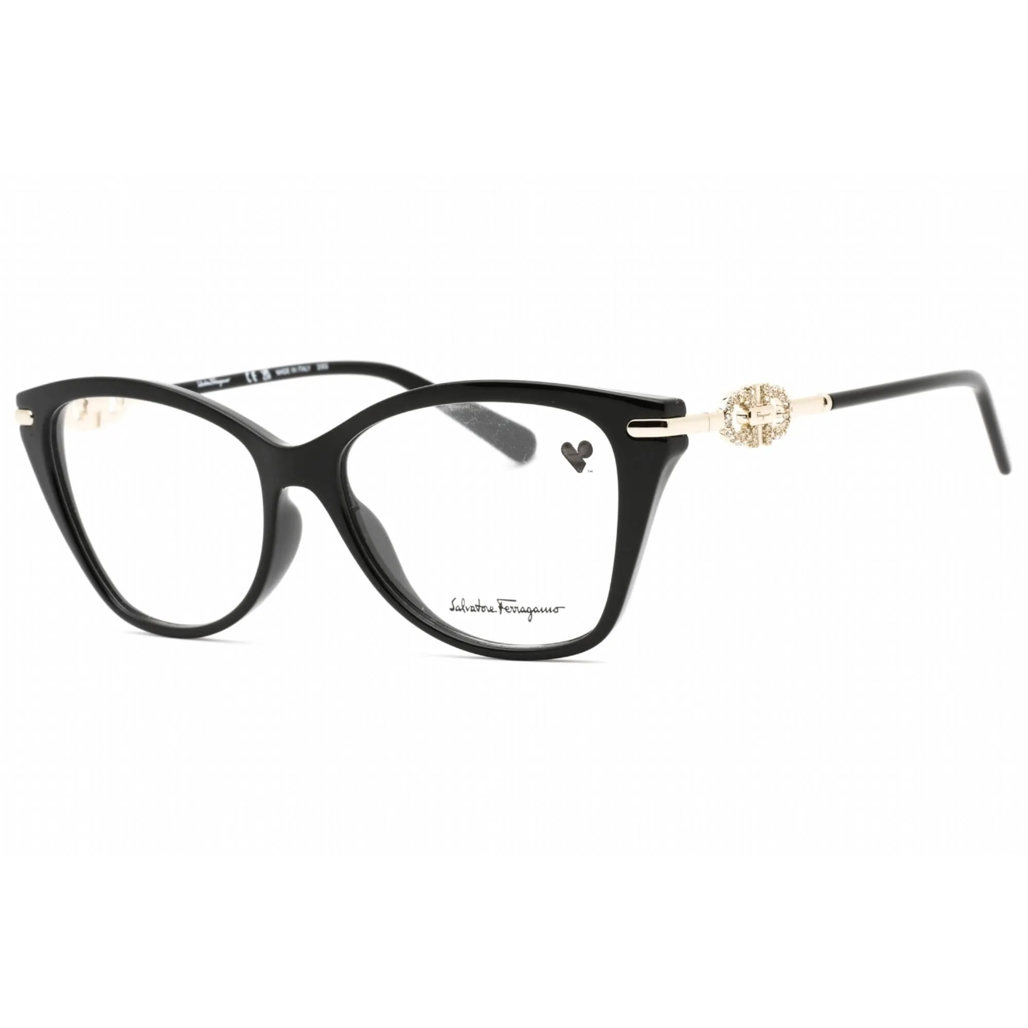 Salvatore Ferragamo Women's Eyeglasses - Black Plastic Cat Eye Frame | SF2937R 001